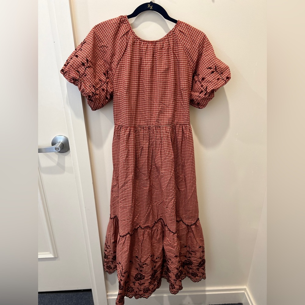 Madewell midi tie back dress